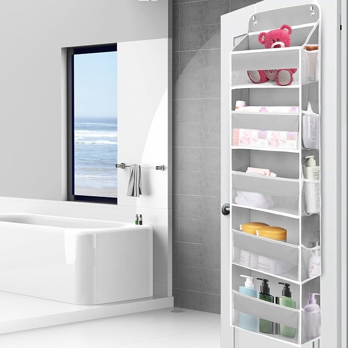QINGUANG Over The Door Organizer, Hanging Organization and Storage, Behind Door - Image 7