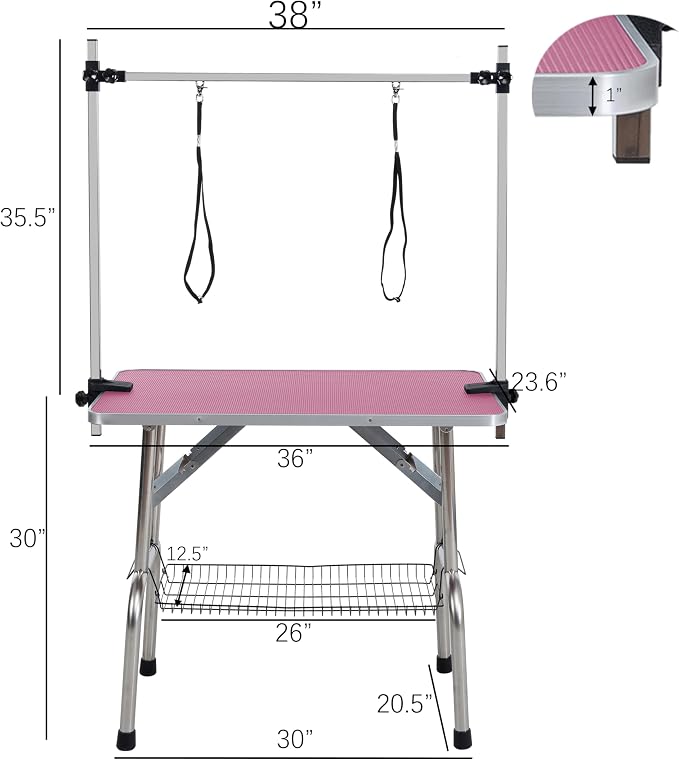 36" Dog Grooming Table Foldable Pet Grooming Tables - Image 2