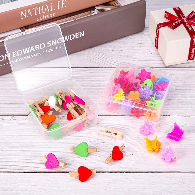 24 Packs Small Clear Plastic Beads Storage Containers Box - Image 3