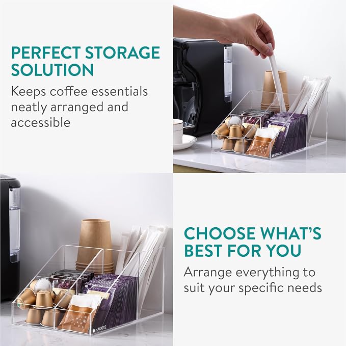Navaris 4 Compartment Coffee Organiser - Image 3