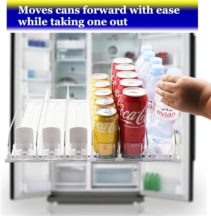 Soda Can Dispenser for Refrigerator, Automatic Pusher Glide Refrigerator - Image 2
