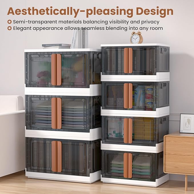 LCG 3-Tier Foldable Plastic Storage Bins - Image 4