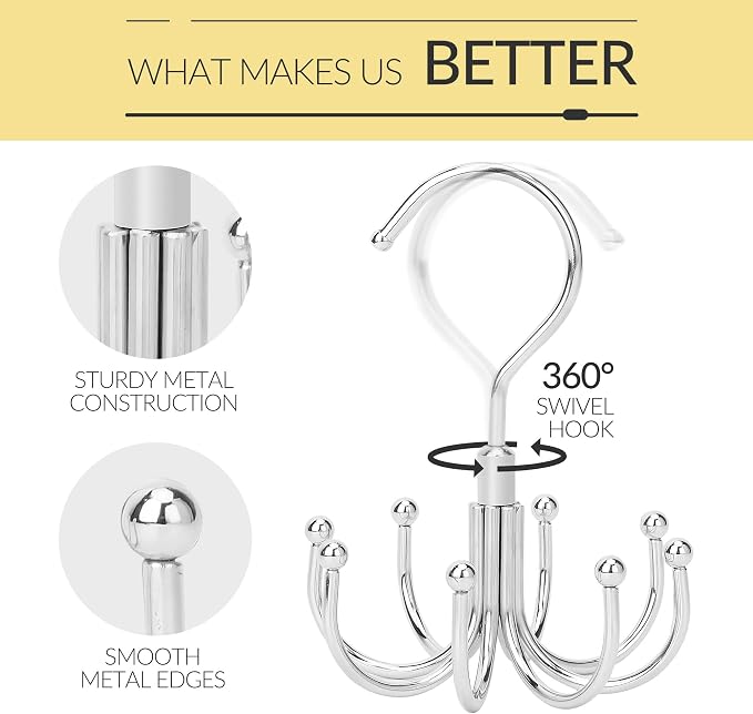 2 Pack Belt Hanger, Space Saving Belt Organizer - Image 2