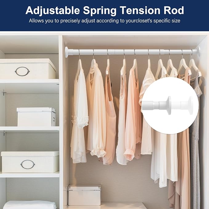 No Drilling Closet Rod, 27.5-82 Inches Hanging Closet Rod - Image 9