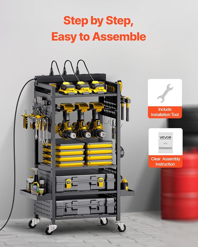 VEVOR 5-Tier Tool Organizer Cart - Image 6