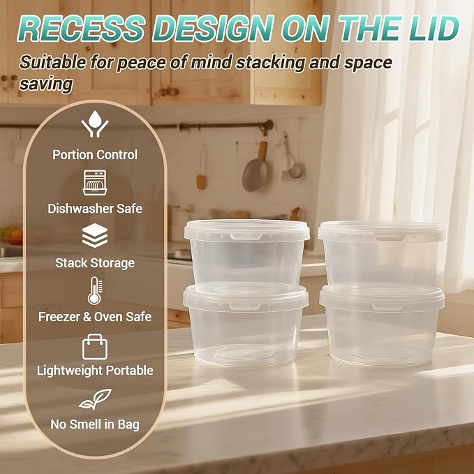 18 Pack 16oz Clear Plastic Bucket - Image 3