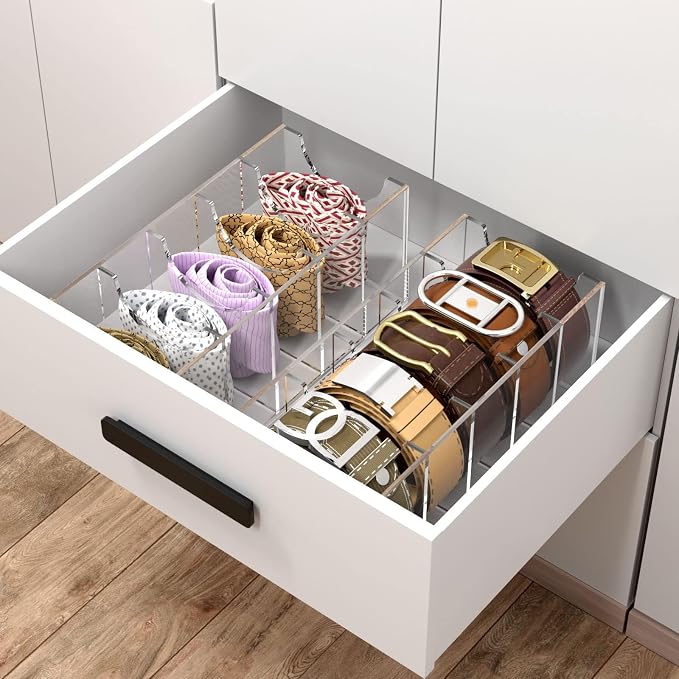 NIUBEE Belt Organizer, Acrylic Belt Storage Holder - Image 6