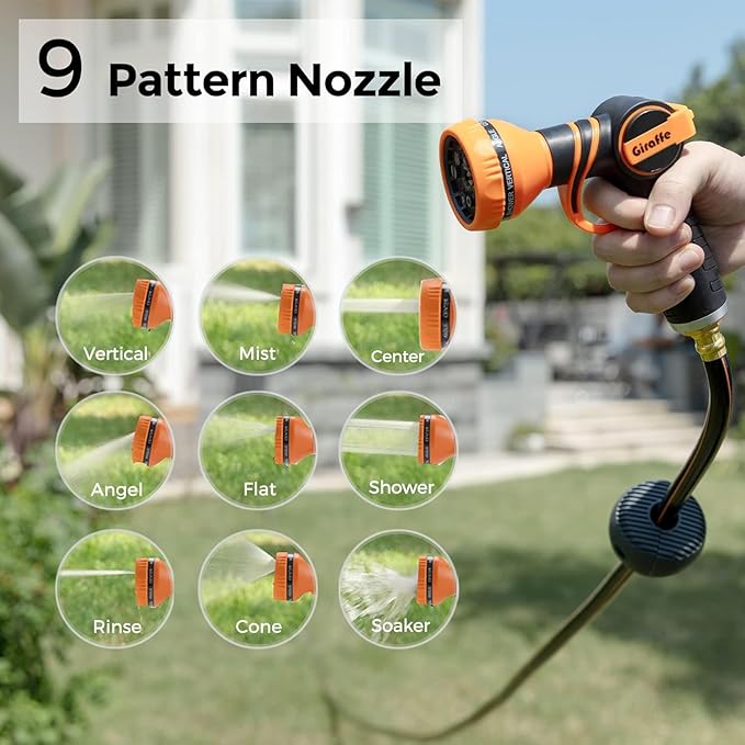 Giraffe Tools Retractable Garden Hose Reel, 5/8 in x 90 ft Heavy Duty Hose Reel - Image 5
