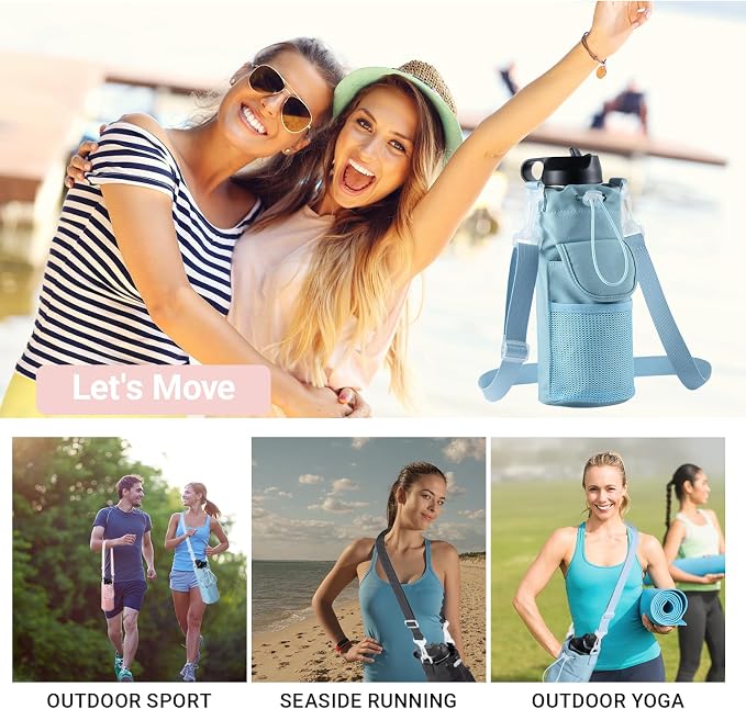 Water Bottle Holder with Strap for Hydroflask 32oz 40oz, Carrier Sling Bag with - Image 6