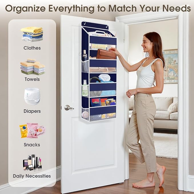 2 Pack Over The Door Organizer, Hanging Storage Organizer - Image 6