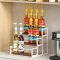 THYGIFTREE Coffee Syrup Rack Organizer 3-Tier 12 Syrup Bottles Holder Stand by THYGIFTREE