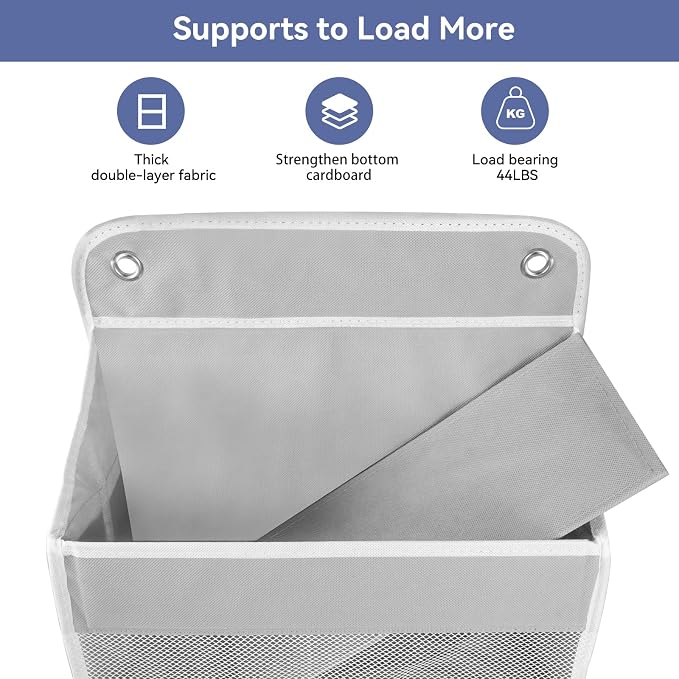 QINGUANG Over The Door Organizer, Hanging Organization and Storage, Behind Door - Image 4