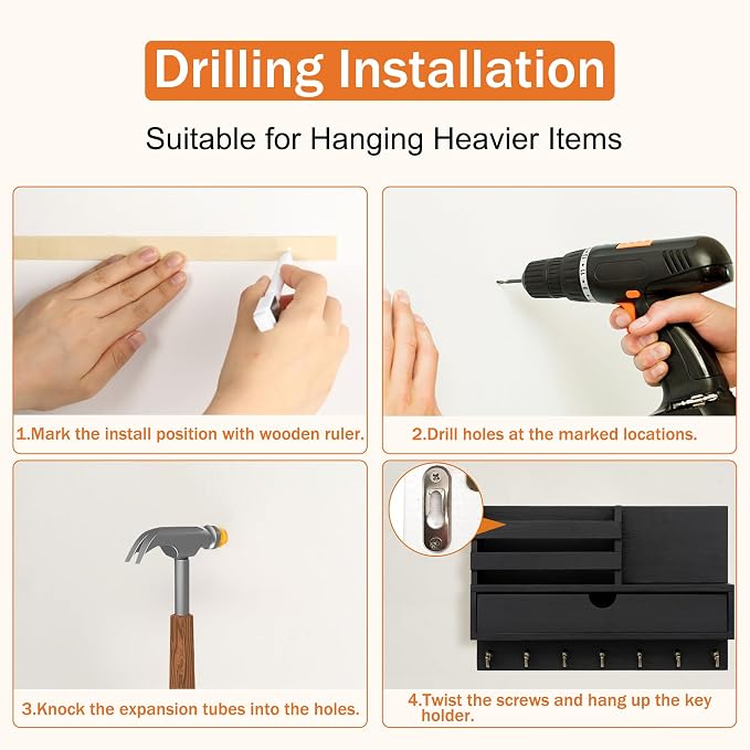 Key and Mail Holder for Wall, Mail Organizer Wall Mount - Image 9