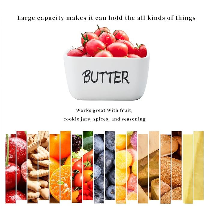 HAOTOP Large Porcelain Butter Dish - Image 3