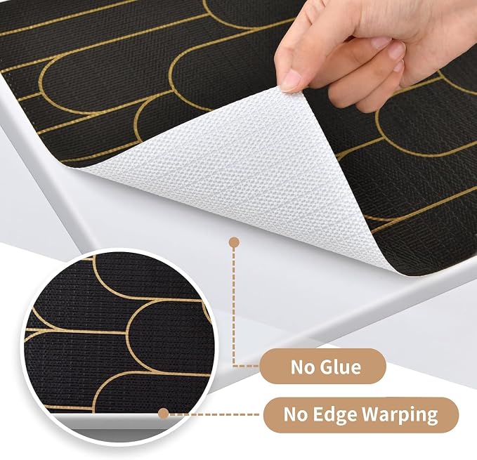 Shelf Liners for Kitchen Cabinets Drawer Liner 12in x 20FT Non Adhesive Black - Image 8