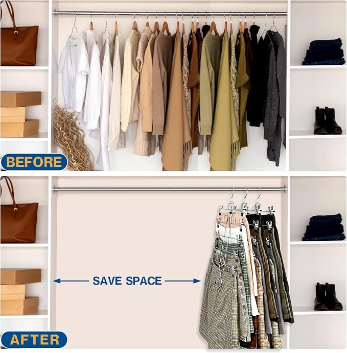 3 Piece Skirt Hanges Space Saving, Pants Hangers - Image 7