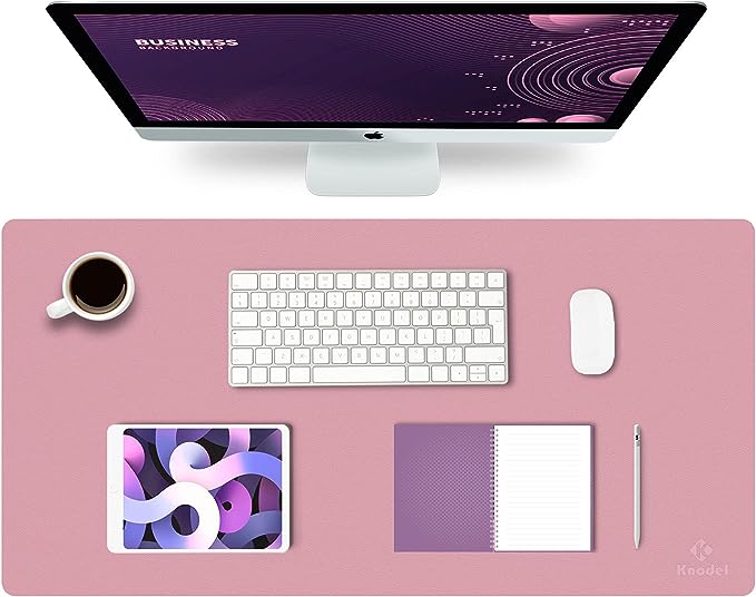 K KNODEL Large Office Leather Desk Mat, Mouse and Keyboard Pad, Computer and by K+KNODEL