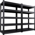 2 Pack Garage Shelving Heavy Duty Storage Shelves 2500LBS Adjustable Garage by AOJUFEO