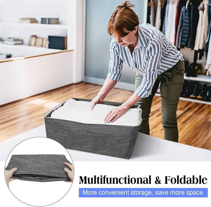 84L Extra Large Storage Bags, Folding Moving Comforter Blanket Storage Bags - Image 5