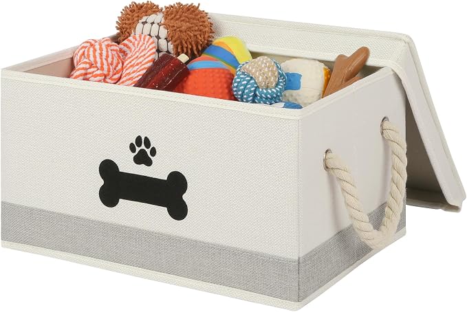 Dog Toy Basket with Lid, Dog Basket by Unknown