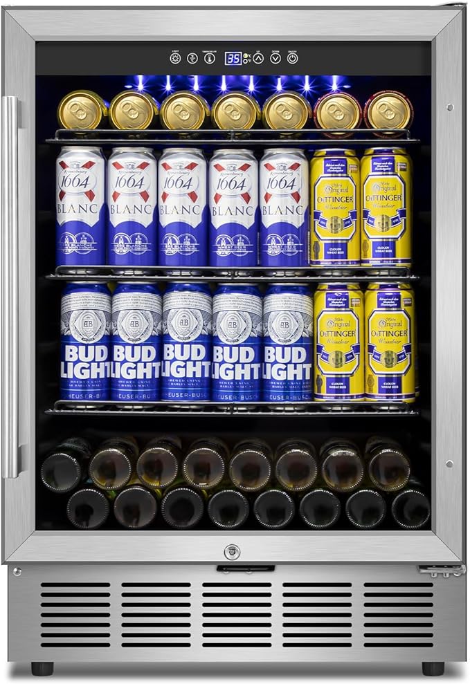 Beverage Refrigerator 24 inch-200 Can Drink Fridge by FoMup