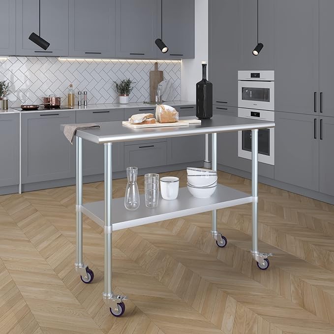 AmGood 24" x 48" Stainless Steel Work Table - Image 7