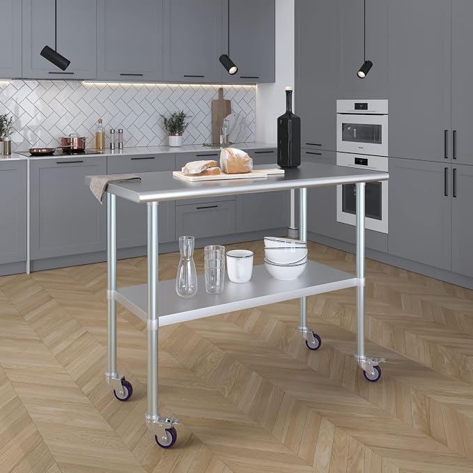 AmGood 48" Long x 24" Deep Stainless Steel Table - Image 7