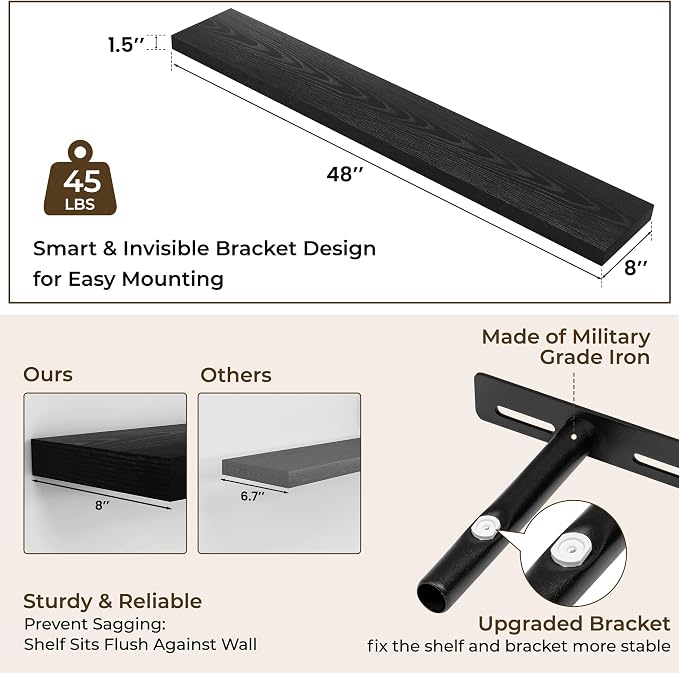 RICHFOCUS 48Inch Floating Shelves - Image 4