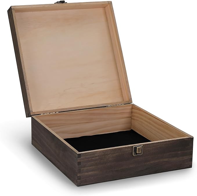 makerflo Medium Dark Walnut Wood Memory Box - Image 4