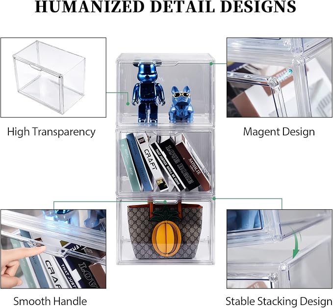 3Pack Clear Plastic Handbag Storage Organizer - Image 5