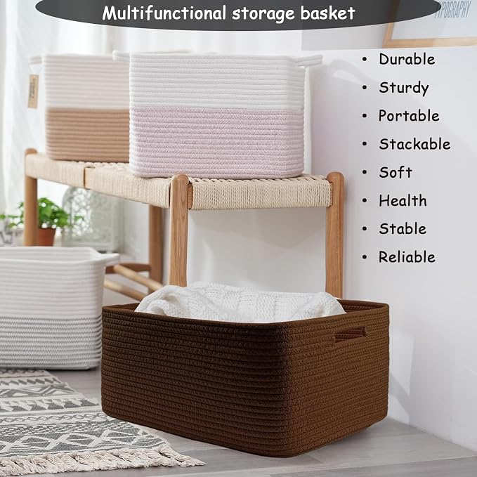 COMFY-HOMI 3 pcs Large Storage Baskets - Image 5