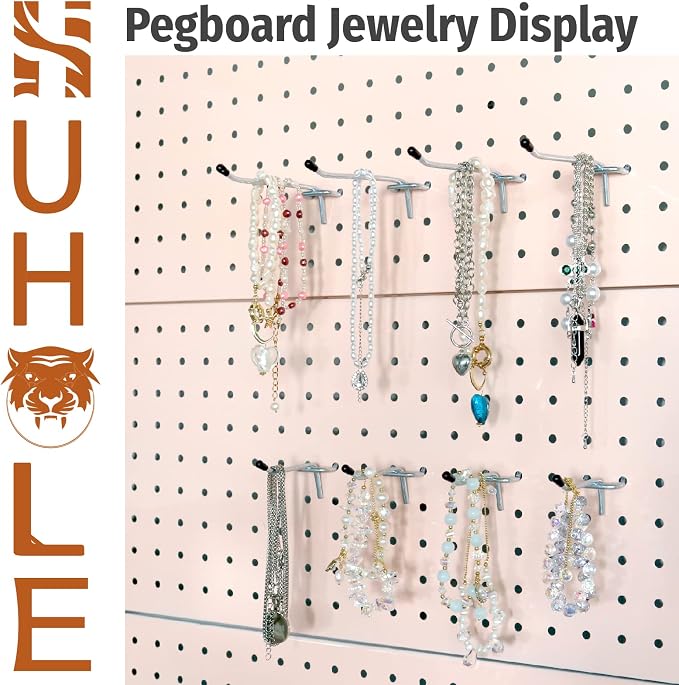 HUHOLE Pegboard Hooks 4 Inch 50PC, Ideal Garage Organization, Wall Storage Tool - Image 5