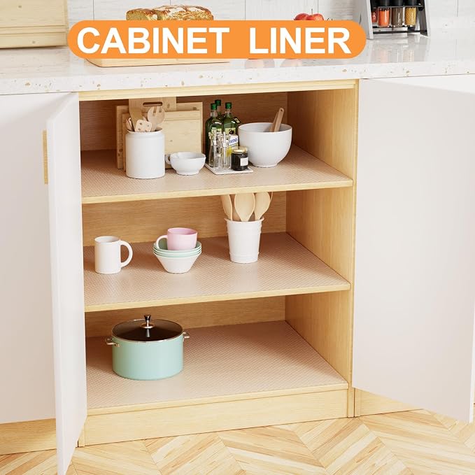 24-inch Wide Cabinet Shelf Liner: Clear Waterproof Large Under Sink Mat - 24 in - Image 2