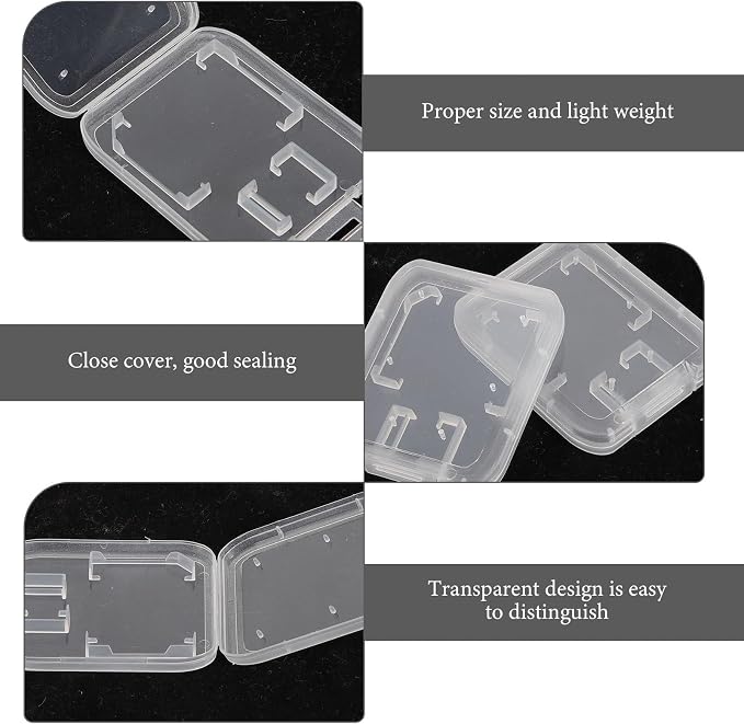 GALPADA 24pcs 24pcs Transparent Memory Card Storage Organizer Case - Image 7