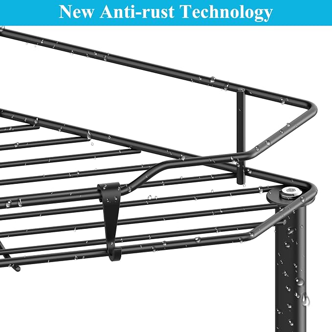 5 Tier Floor Standing Corner Shower Caddy Organizer Shelf - Image 3