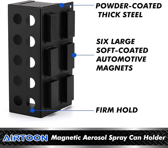 AIRTOON Magnetic Aerosol Spray Can Holder, Magnetic Bottle Holder - Image 3