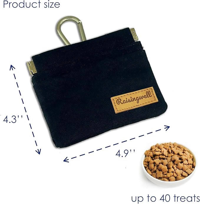 Dog Treat Pouch, Cotton Fabric, Hand Free Dog Walking Bag - Image 2