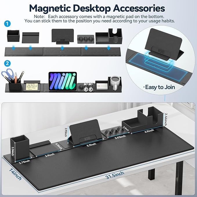 KDD Desk Pad Mat Set, 6 in 1 Mouse Mat - Image 5