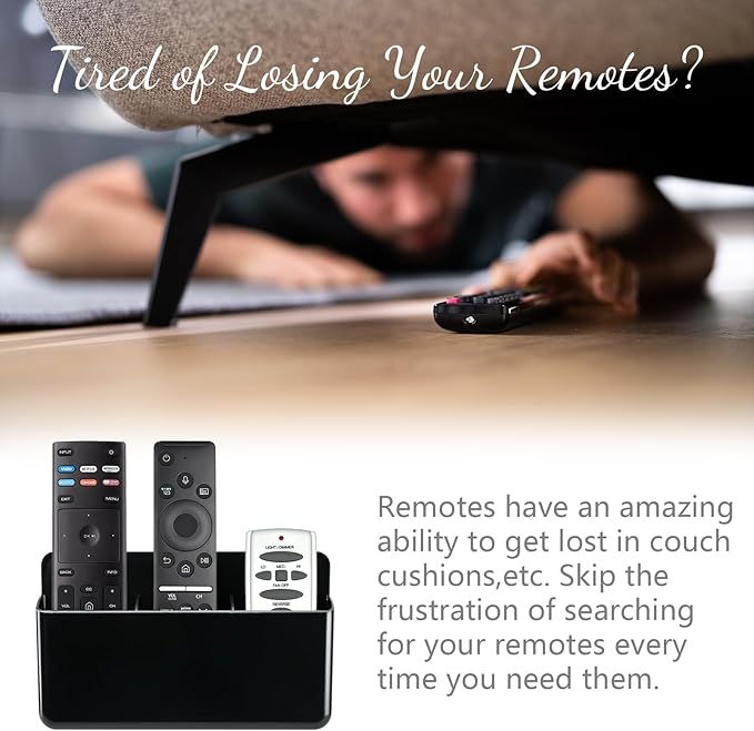 Adjustable Remote Control Wall Mount, 3 Slot TV Remote Holder & Self Adhesive - Image 3
