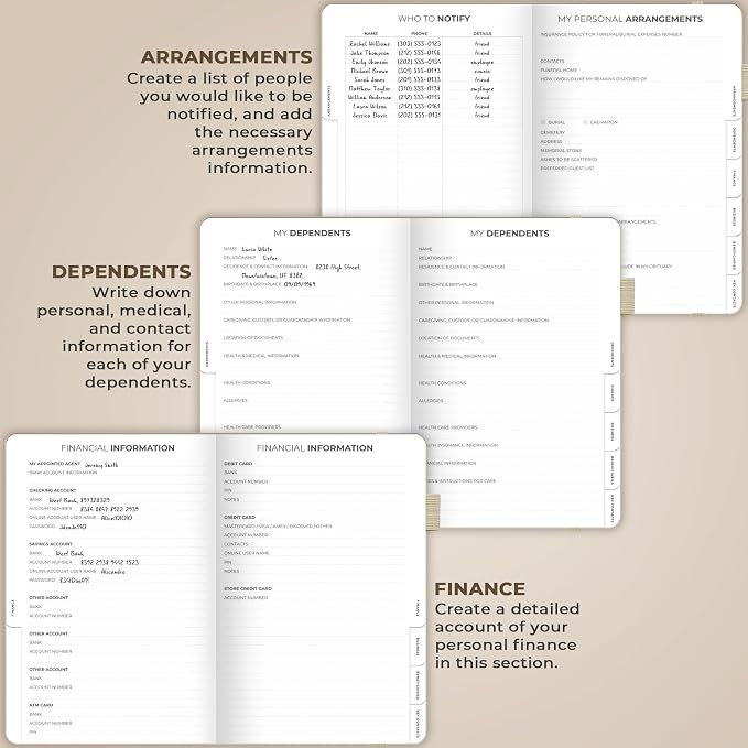 Clever Fox End of Life Planner – Final Arrangements Organizer - Image 4