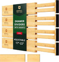 ROYAL CRAFT WOOD Adjustable Bamboo Drawer Dividers Organizers by RoyalCraftWood