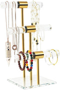 T-Bar Tangle-free Necklace and Jewelry Display Stands, 3-Tier Acrylic Bracelet by SHUNKAIZS