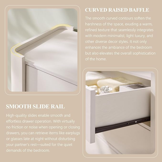 23.6" Tall Modern Nightstand - Image 4