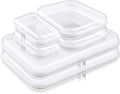 Sanwuta 6 Pcs Clear Hard Zipper Case Hard Plastic Zipper Pouches Transparent by Sanwuta
