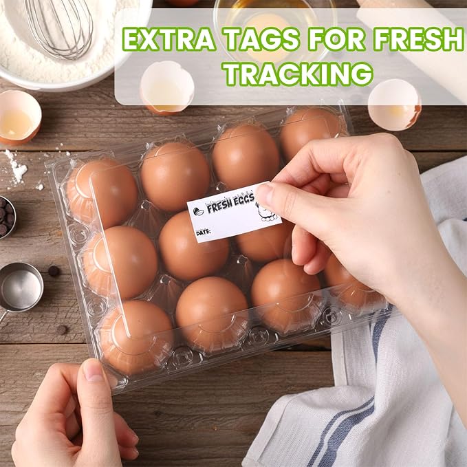 LOVEINUSA 60 Pack 12-Count Clear Plastic Egg Cartons - Image 6