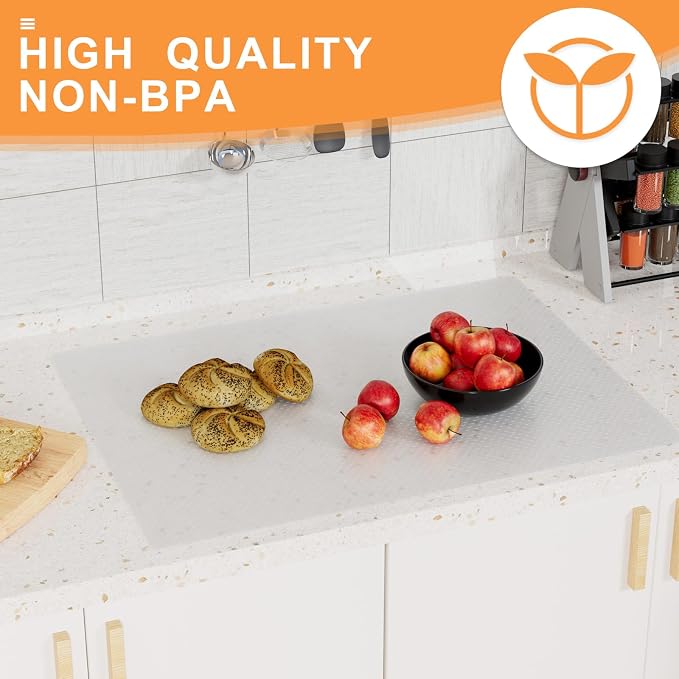 Clear Shelf Liner for Kitchen Cabinets: Translucent Easy to Cut Drawer Mat - Image 8
