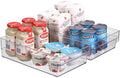 Plastic Storage Bins, 2 Pack Stackable Fridge Organizer Bins, Freezer Storage by Bronkeeper