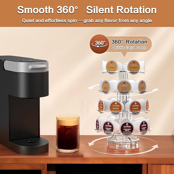 Coffee Pods Holder Acrylic Carousel Compatible - Image 2