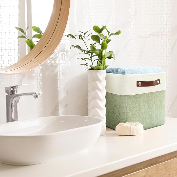 13 Inch Cube Storage Bins, Foldable Storage Basket - Image 7
