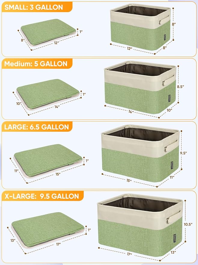 BALEINE 4 Pack Fabric Storage Bins - Image 2